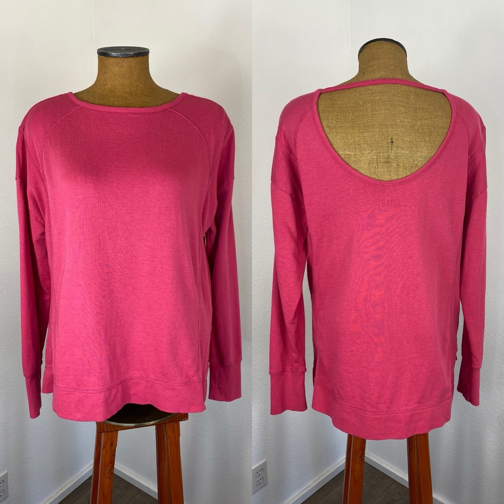 Sweaty Betty Women’s After Class High Low Tunic Small Pink Sweatshirt Drop Back